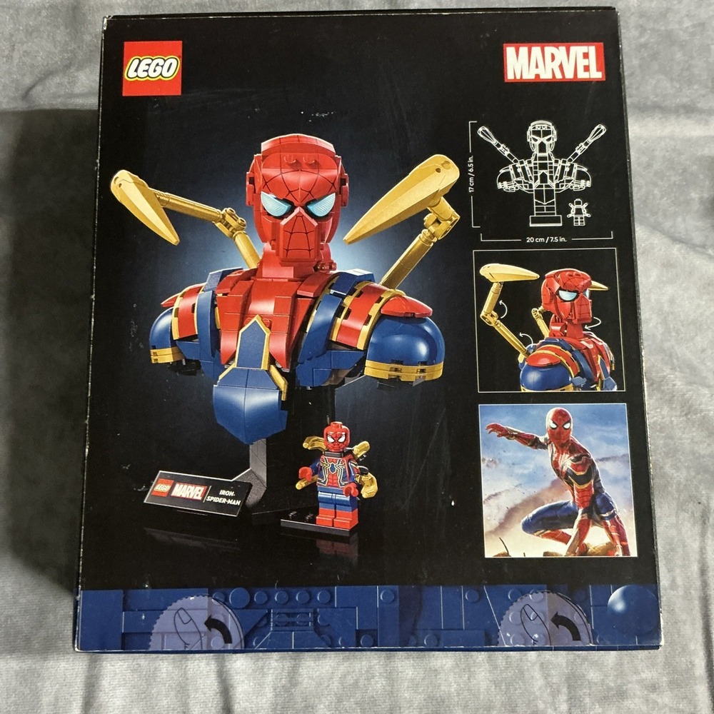 Lego Marvel Avengers Infinity Saga Iron Spider-Man Bust 76326 Set Sealed New - Picture 6 of 6